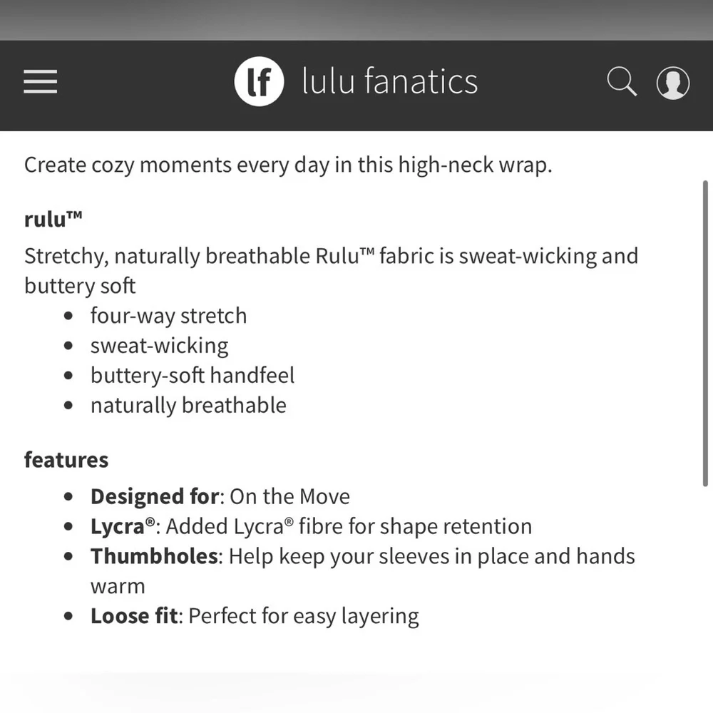 Lululemon RULU Rally Wrap - Picture 2 of 13